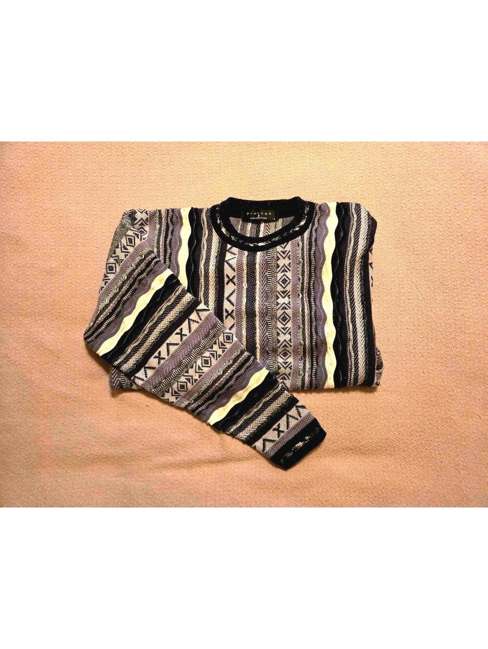 Protege L Vintage 90s Pattern Knit Sweater